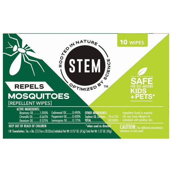 Repels Mosquito Repellent Wipes with Botanical Extracts - 1 pack - plus 3 My Outlet Mall Resealable Storage Pouches