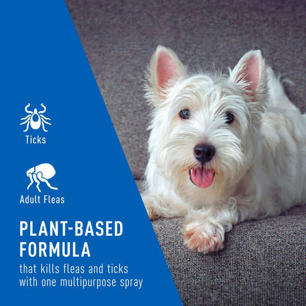 Botanicals Flea and Tick Dog and Home Spray, Plant-based Formula - 2 packs - 16 oz per pack - plus 3 My Outlet Mall Resealable Storage Pouches