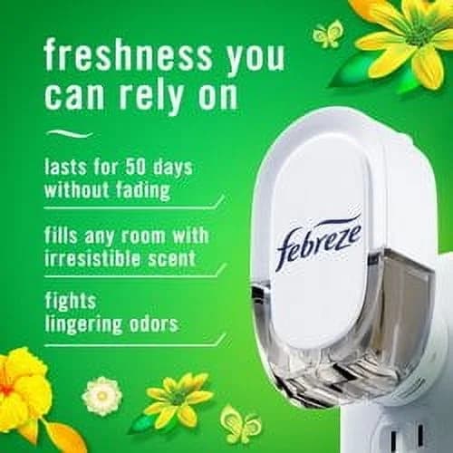 Plug In Air Freshener, Odor-Fighting Oil Kit, Gain Scent, Warmer + 1 Refill - 1 pack - plus 3 My Outlet Mall Resealable Storage Pouches