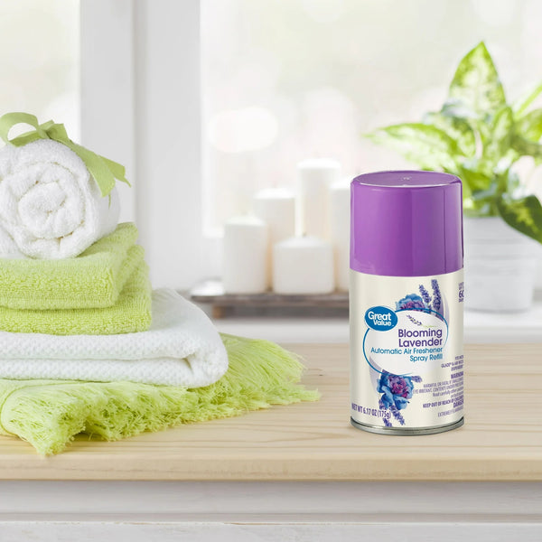 Automatic Air Freshener Spray Refill, Blooming Lavender, Twin Pack - 3 packs - plus 3 My Outlet Mall Resealable Storage Pouches