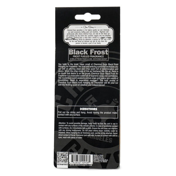 Hanging Air Freshener, Black Frost - 1 pack - 3 count per pack - plus 3 My Outlet Mall Resealable Storage Pouches