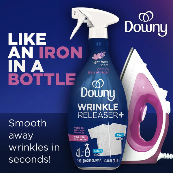 Wrinkle Releaser and Refresher Fabric Spray, Light Fresh Scent - 1 pack - 33.8 fl oz per pack - plus 3 My Outlet Mall Resealable Storage Pouches