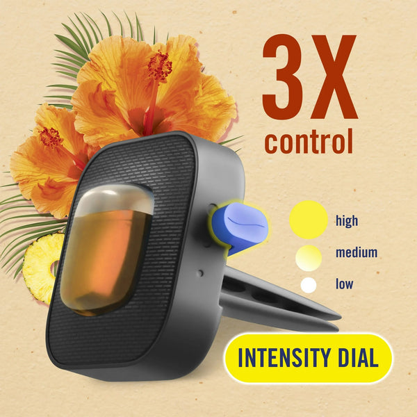 Auto Car Air Freshener, Odor-Fighting Car Vent Clip, Tropical Beach- 1 pack - 2 count per pack plus 3 My Outlet Mall Resealable Storage Pouches