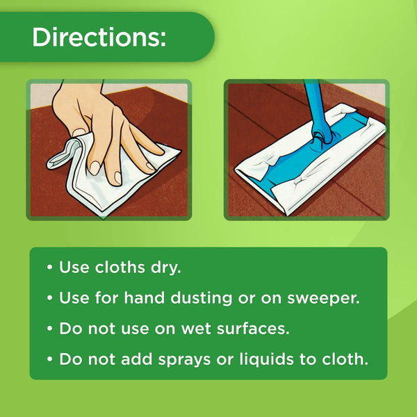 Dry Sweeping Cloth Refills - 1 pack - 16 count per pack - plus 3 My Outlet Mall Resealable Storage Pouches