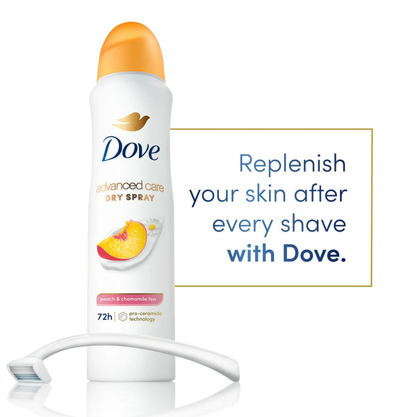 Advanced Care Women's Antiperspirant Deodorant Spray Peach & Chamomile Tea - 3 packs - 3.8 oz per pack - plus 3 My Outlet Mall Resealable Storage Pouches