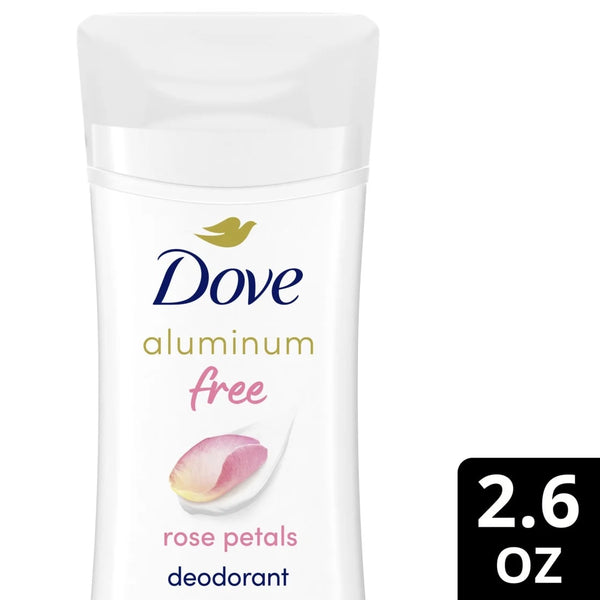Aluminum Free Deodorant for Women Rose Petals - 2 packs - 2.6 oz per pack - plus 3 My Outlet Mall Resealable Storage Pouches
