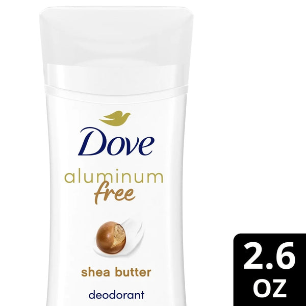 Aluminum Free Deodorant for Women Shea Butter - 1 pack - 2.6 oz per pack - plus 3 My Outlet Mall Resealable Storage Pouches
