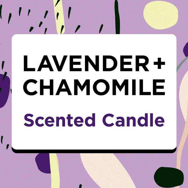 Lavender & Chamomile Scented Candle - 1 pack - 14 oz per pack - plus 3 My Outlet Mall Resealable Storage Pouches