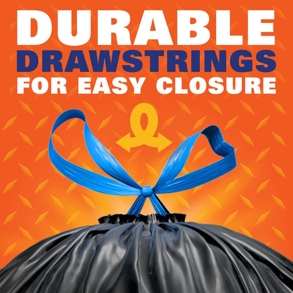 Strong Large Trash Bags, Black, 30 gallon - 1 pack - 40 count per pack - plus 3 My Outlet Mall Resealable Storage Pouches