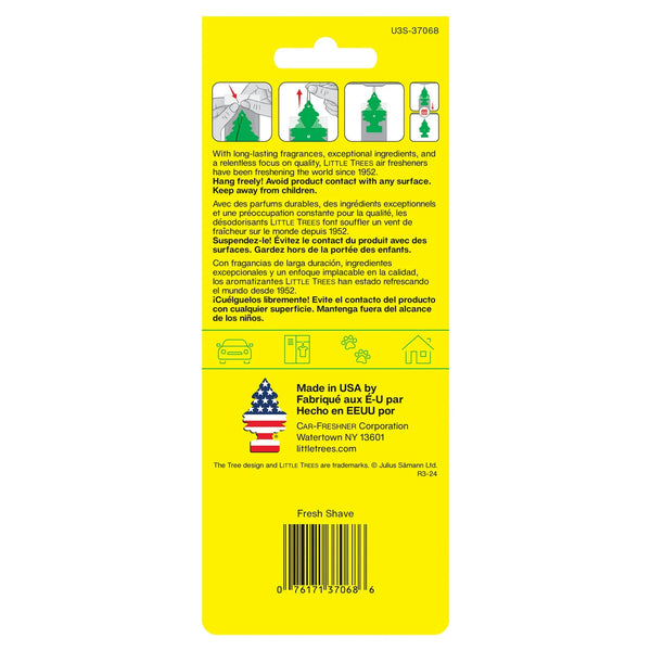 Air Freshener Fresh Shave Fragrance, 3 Count - 1 pack - plus 3 My Outlet Mall Resealable Storage Pouches
