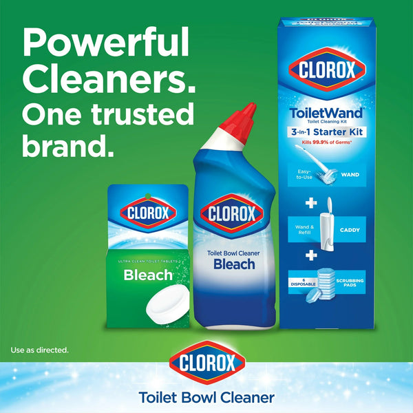 Bleach Automatic Toilet Bowl Cleaner Tablets - 1 pack -  4 count per pack - plus 3 My Outlet Mall Resealable Storage Pouches