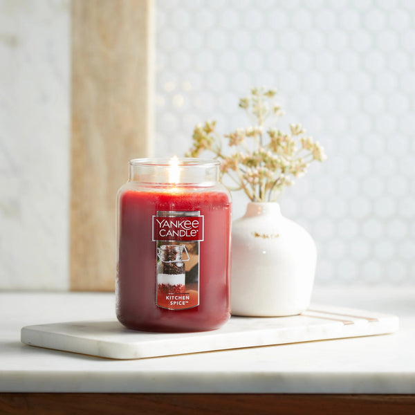 Candle Kitchen Spice Original Large Scented Jar Candle - 1 pack - 22 oz per pack - plus 3 My Outlet Mall Resealable Storage Pouches