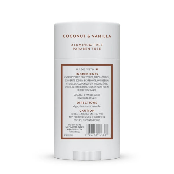 Deodorant, Aluminum Free, Coconut & Vanilla, Deodorant for Women and Men - 1 pack - 2.65 oz per pack - plus 3 My Outlet Mall Resealable Storage Pouches