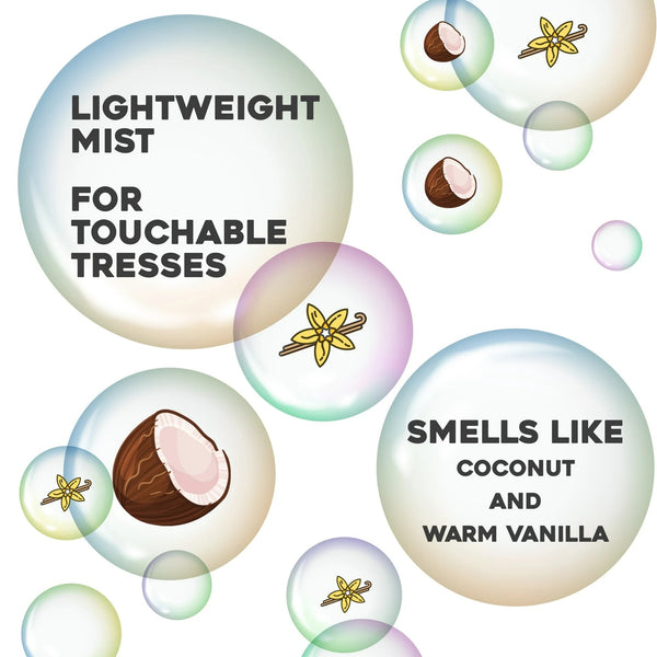Nourishing + Coconut Oil Weightless Hydrating Oil Hair Mist, Leave-In Treatment - 1 pack - 4Fl oz per pack - plus 3 My Outlet Mall Resealable Storage Pouches