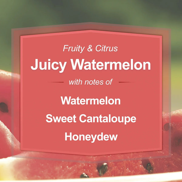 Juicy Watermelon Scented 3-Wick Glass Jar Candle - 1 pack - 11.5 oz per pack - plus 3 My Outlet Mall Resealable Storage Pouches