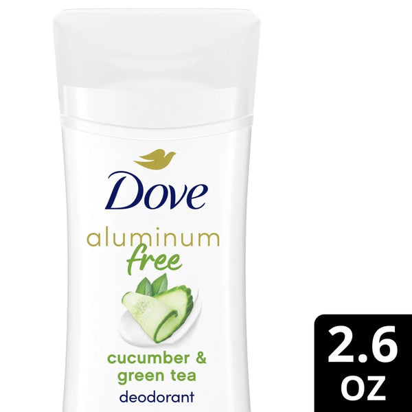 Aluminum Free Deodorant for Women Cucumber and Green Tea - 2 packs - 2.6 oz per pack - plus 3 My Outlet Mall Resealable Storage Pouches