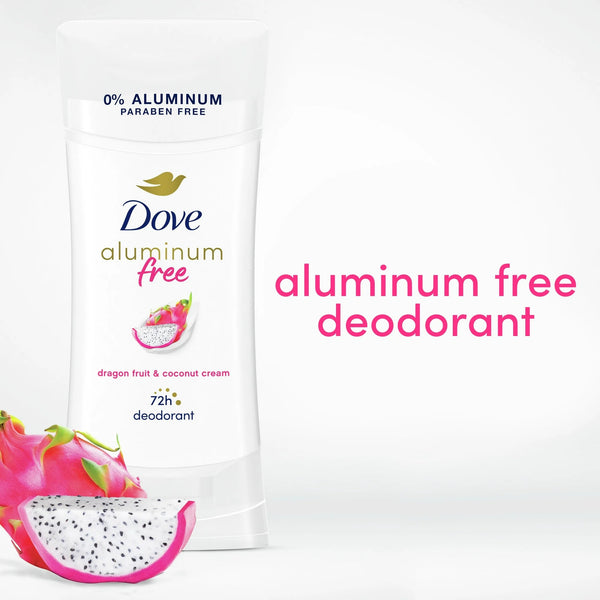 Aluminum Free Deodorants Stick for Women Dragon Fruit & Coconut Cream - 1 pack - 2.6 oz per pack - plus 3 My Outlet Mall Resealable Storage Pouches