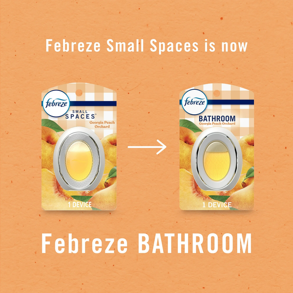 Bathroom Air Freshener, Small Spaces Odor-Fighting Georgia Peach Orchard -  2 packs - 2 count per pack plus 3 My Outlet Mall Resealable Storage Pouches