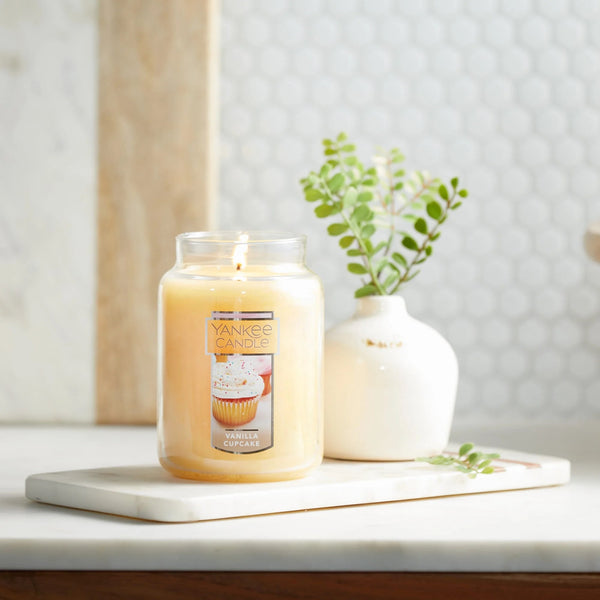 Candle Vanilla Cupcake Original Large Scented Jar Candle - 1 pack - 22 oz per pack - plus 3 My Outlet Mall Resealable Storage Pouches