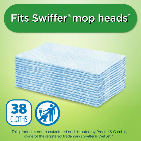 Wet Mopping Cloth Refills - 1 pack - 38 count per pack - plus 3 My Outlet Mall Resealable Storage Pouches