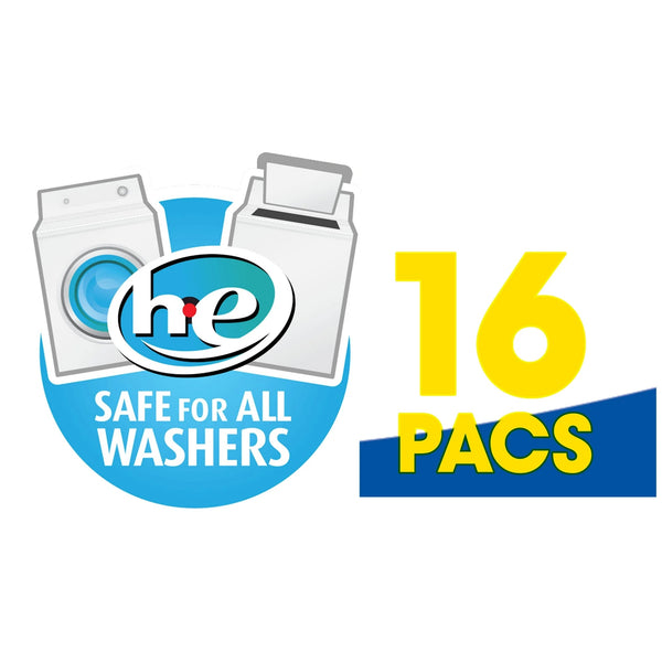 Premium Clean Laundry Pacs Original Scent - 1 pack - 16 Count - plus 3 My Outlet Mall Resealable Storage Pouches