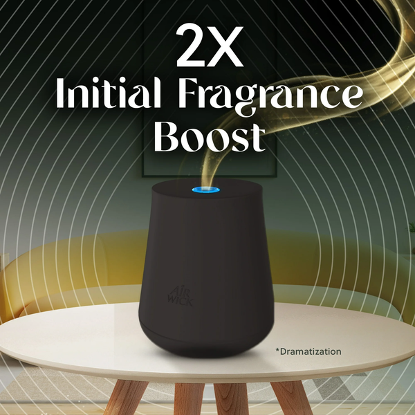 Essential Mist Vibrant Starter Kit, Diffuser + 1 Refill, White Sage and Mahogany - 2 packs - 1 count per pack - plus 3 My Outlet Mall Resealable Storage Pouches