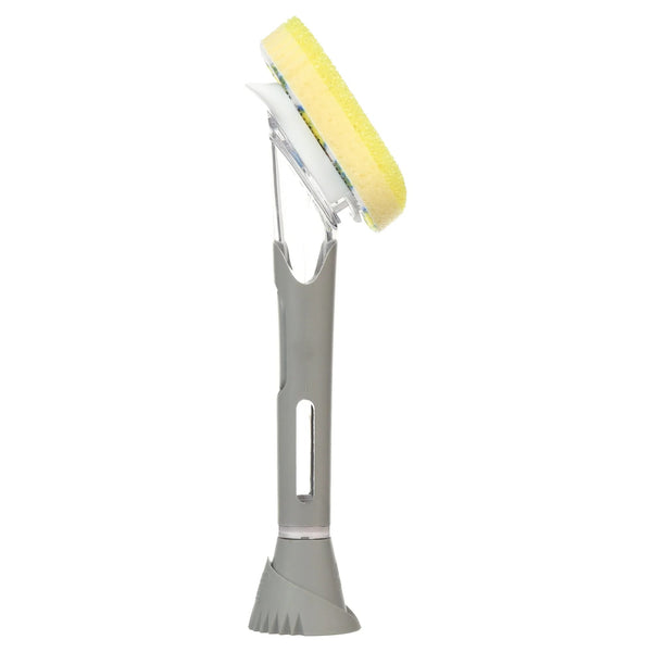 Dish Wand, Soap Dispensing Dish Brush, Texture Changing Sponge, Dish Scrub Brush with Scraper, Scrubbing Head, & Drip Stand - 2 packs - plus 3 My Outlet Mall Resealable Storage Pouches
