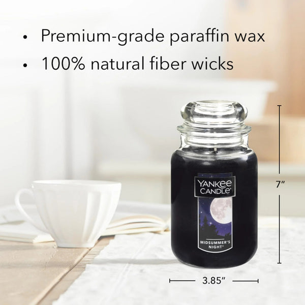 Candle Midsummer's Night Original Large Scented Jar Candle - 1 pack - 22 oz per pack - plus 3 My Outlet Mall Resealable Storage Pouches