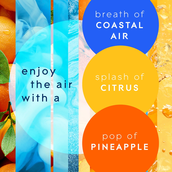 PlugIns Air Freshener Refills, Mothers Day Gifts, Coastal Sunshine Citrus, Infused with Essential Oils, 0.67 oz - 1 pack - 5 Count  per pack - plus 3 My Outlet Mall Resealable Storage Pouches