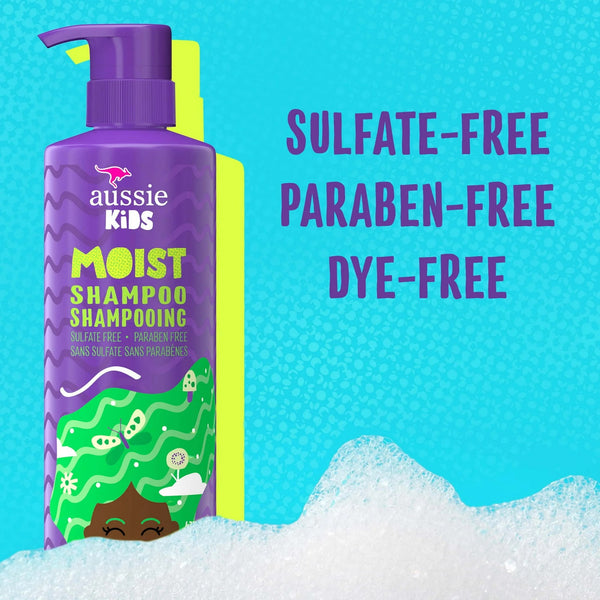 Kids Moist Sulfate Shampoo - 2 packs - 16Fl oz per pack - plus 3 My Outlet Mall Resealable Storage Pouches