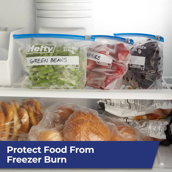 Slider Freezer Kitchen Storage Bags, Quart Size - 1 pack - 50 Count per pack - plus 3 My Outlet Mall Resealable Storage Pouches