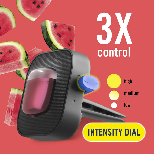 Car Air Freshener, Odor-Fighting Car Vent Clip, Watermelon - 2 pack - 2 count per pack plus 3 My Outlet Mall Resealable Storage Pouches