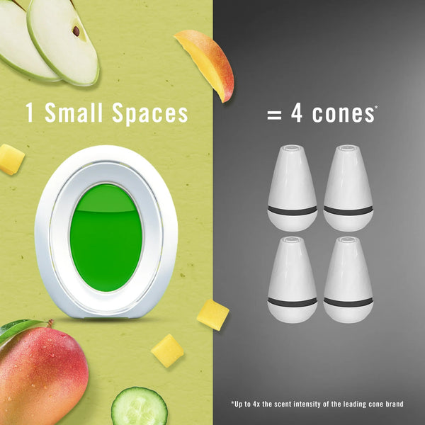Bathroom Air Freshener, Small Spaces Odor-Fighting, Apple Mango Sunshine - 2 packs - plus 3 My Outlet Mall Resealable Storage Pouches