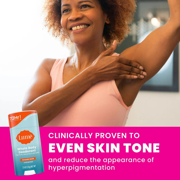 Whole Body Women's Deodorant Smooth Solid Stick Aluminum Free, Unscented - 3 packs - 2.6 oz per pack - plus 3 My Outlet Mall Resealable Storage Pouches