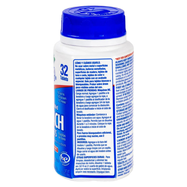 Bleach Tablets, Ultra Concentrated, Original Scent - 3 packs - 32 Count - plus 3 My Outlet Mall Resealable Storage Pouches
