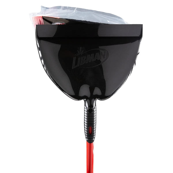 High Power Angle Broom & Dustpan Steel Handle 13.75 in. Wide Red Black - 1 pack - plus 3 My Outlet Mall Resealable Storage Pouches