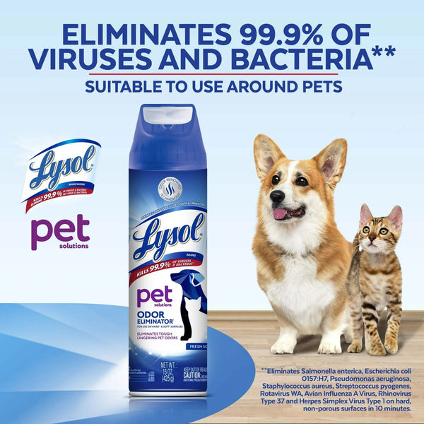 Pet Odor Eliminator Spray, Sanitizing and Disinfecting Spray for Pet Odors - 2 packs - 15 oz per pack - plus 3 My Outlet Mall Resealable Storage Pouches