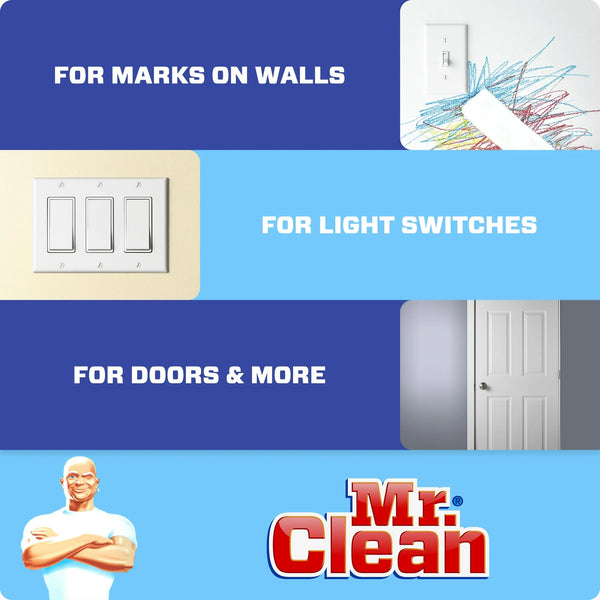 Magic Eraser Original, Cleaning Pads with Durafoam - 1 pack -  6 count per pack - plus 3 My Outlet Mall Resealable Storage Pouches
