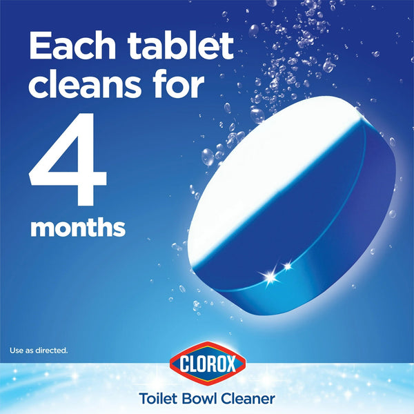 Bleach and Blue Toilet Bowl Cleaner Tablets, Rain Clean - 1 pack - 2 Count - plus 3 My Outlet Mall Resealable Storage Pouches
