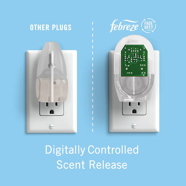 Plug in Air Freshener, Odor-Fighting Scented Oil Warmer Device - 2 packs - 2 count per pack - plus 3 My Outlet Mall Resealable Storage Pouches