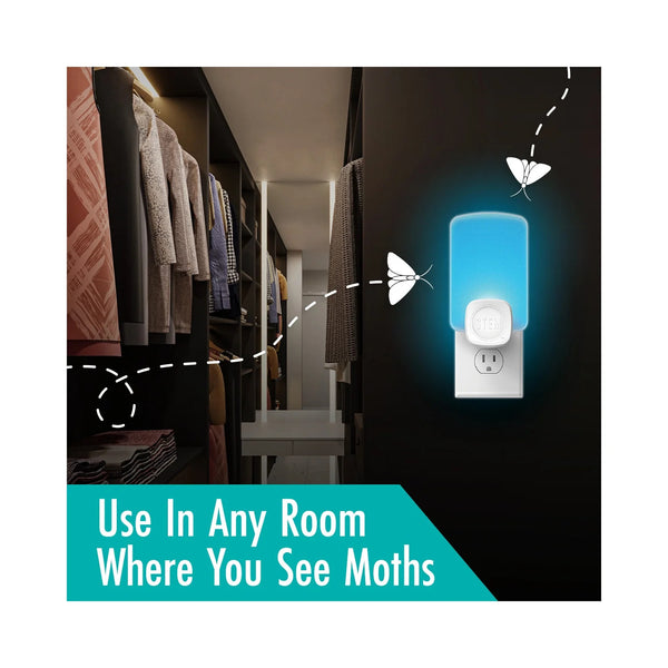 Light Trap, Attracts and Traps Flying Insects, Emits Soft Blue Light, [Includes Starter Kit with 1 Light Trap and 2 Cartridges]- 1 pack - plus 3 My Outlet Mall Resealable Storage Pouches