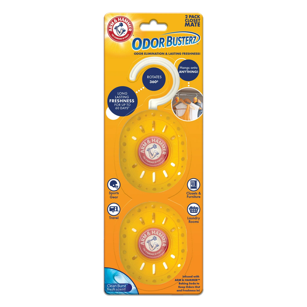 Odor Busterz Closet Mate -  1 pack - 2 count per pack plus 3 My Outlet Mall Resealable Storage Pouches