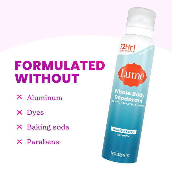 Whole Body Deodorant for Women, Spray Deodorant, Aluminum Free, Unscented - 1 pack - 3.6 oz per pack - plus 3 My Outlet Mall Resealable Storage Pouches