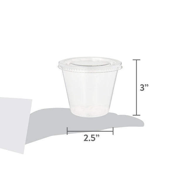Disposable Plastic Cups with Lids, White, 5.5 oz - 1 pack - 25 Count per pack - plus 3 My Outlet Mall Resealable Storage Pouches