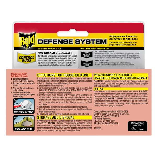 Ant Baits Indoor Ant Insect Killer Traps, Stocking Stuffers - 3 packs - plus 3 My Outlet Mall Resealable Storage Pouches