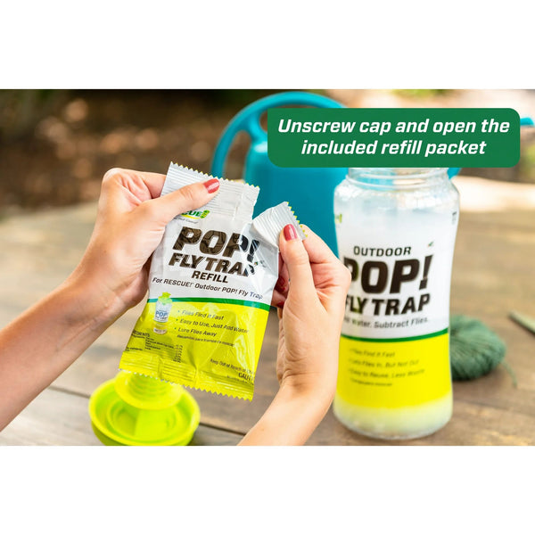 Pop! Reusable Outdoor Fly Trap, Resin -1 pack - plus 3 My Outlet Mall Resealable Storage Pouches