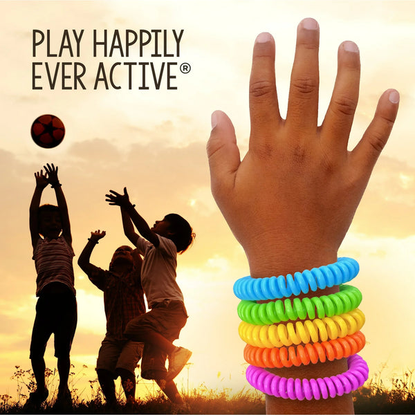 Citronella and Geraniol Coil Bracelet Band Insect Repellant, Multi-Color, Deet Free - 3 packs - 5 Count - plus 3 My Outlet Mall Resealable Storage Pouches