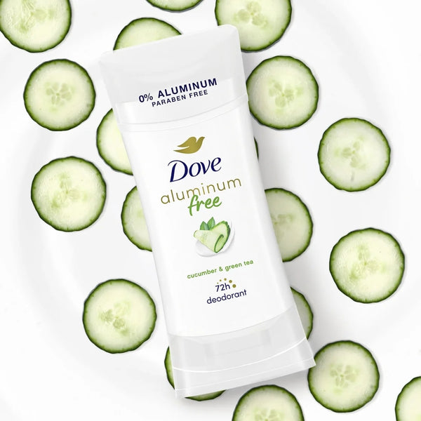 Aluminum Free Deodorant for Women Cucumber and Green Tea - 2 packs - 2.6 oz per pack - plus 3 My Outlet Mall Resealable Storage Pouches