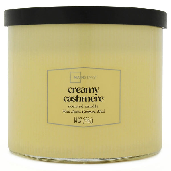 Textured Wrapped Candle Creamy Cashmere - 1 pack - 14 oz per pack - plus 3 My Outlet Mall Resealable Storage Pouches