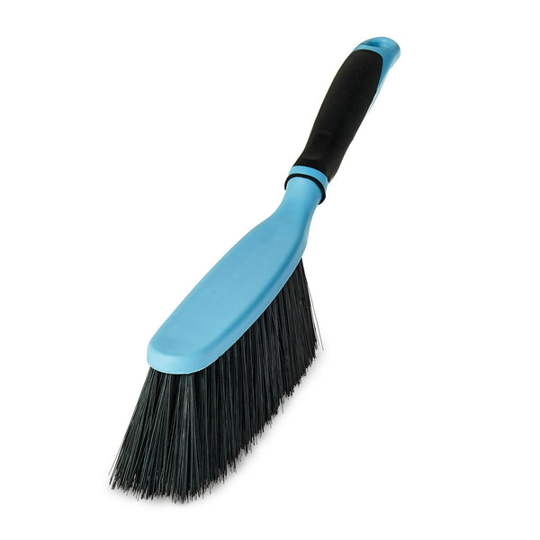 Plastic Dust Broom & Pan, Blue - 1 pack - plus 3 My Outlet Mall Resealable Storage Pouches